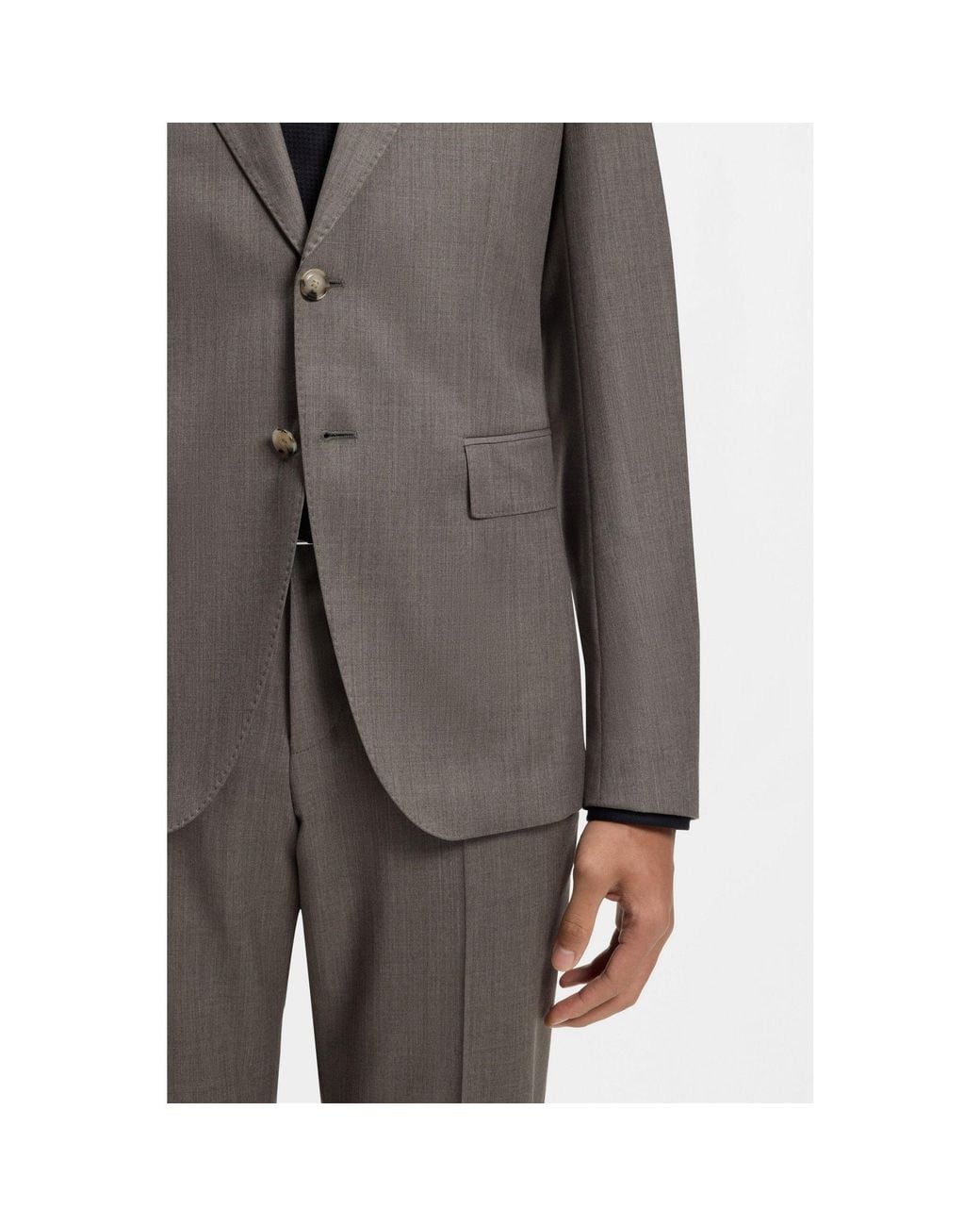 Boss Gray One Slim-Fit Suit Jacket for men