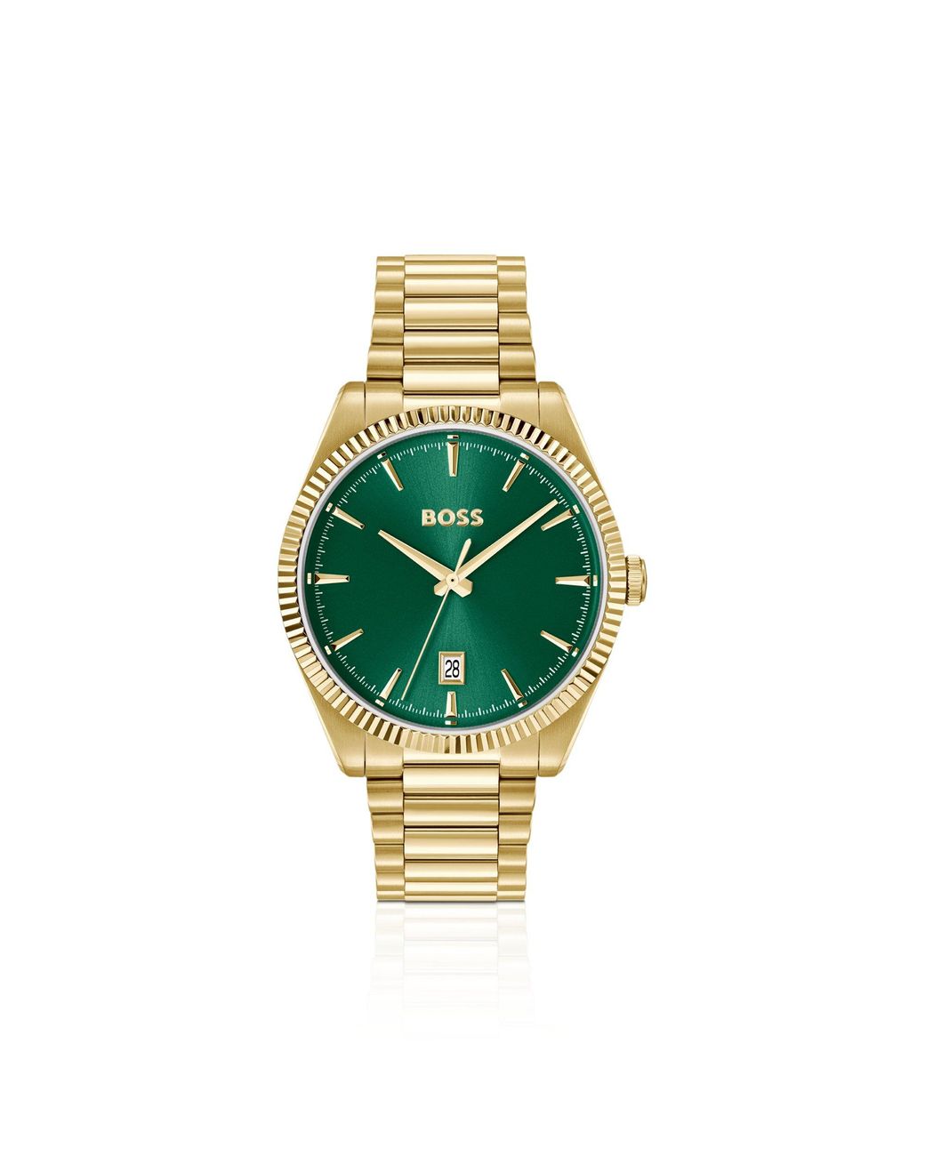 Boss Metallic Cheswick-Dial Watch With Fluted Bezel for men