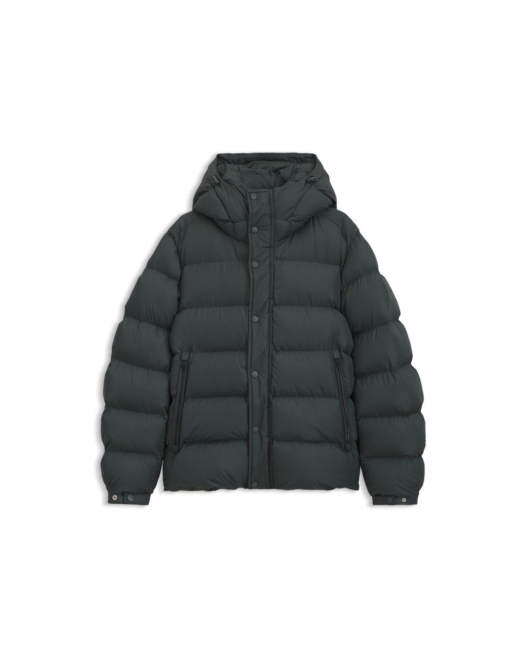 Boss Black Water-Repellent Hooded Puffer Jacket for men