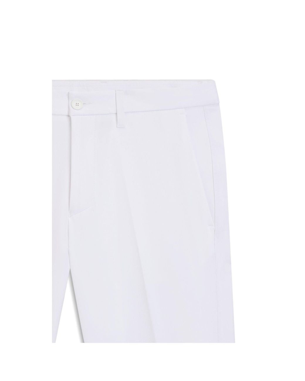 Boss White Slim-Fit Trousers for men