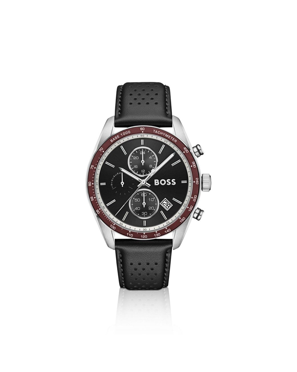Boss Black Grand Prix Vitesse-Dial Watch With Perforated Strap for men