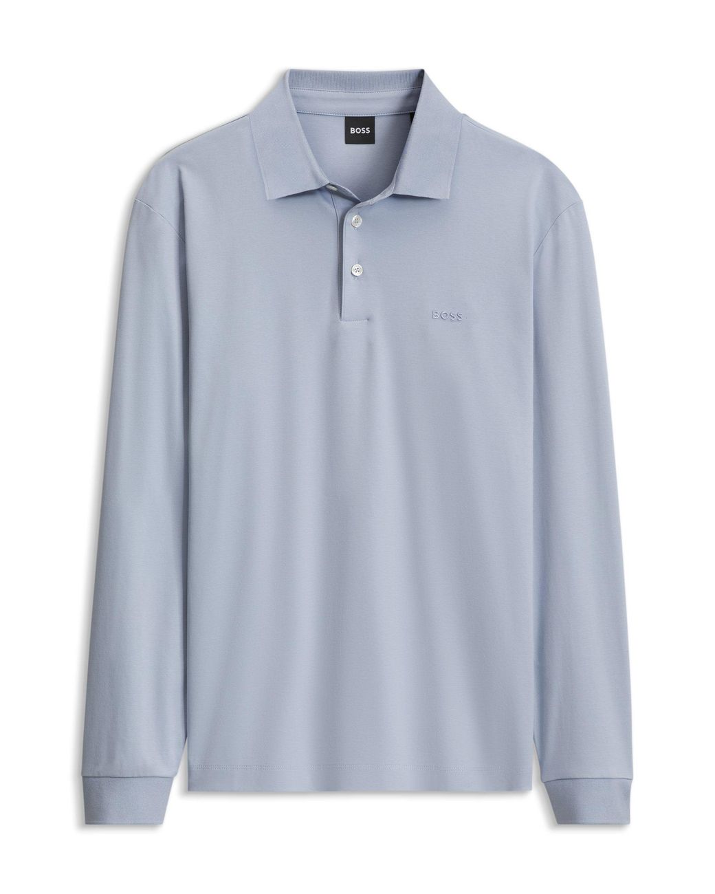Polo De Algodón Boss de hombre de color Blue