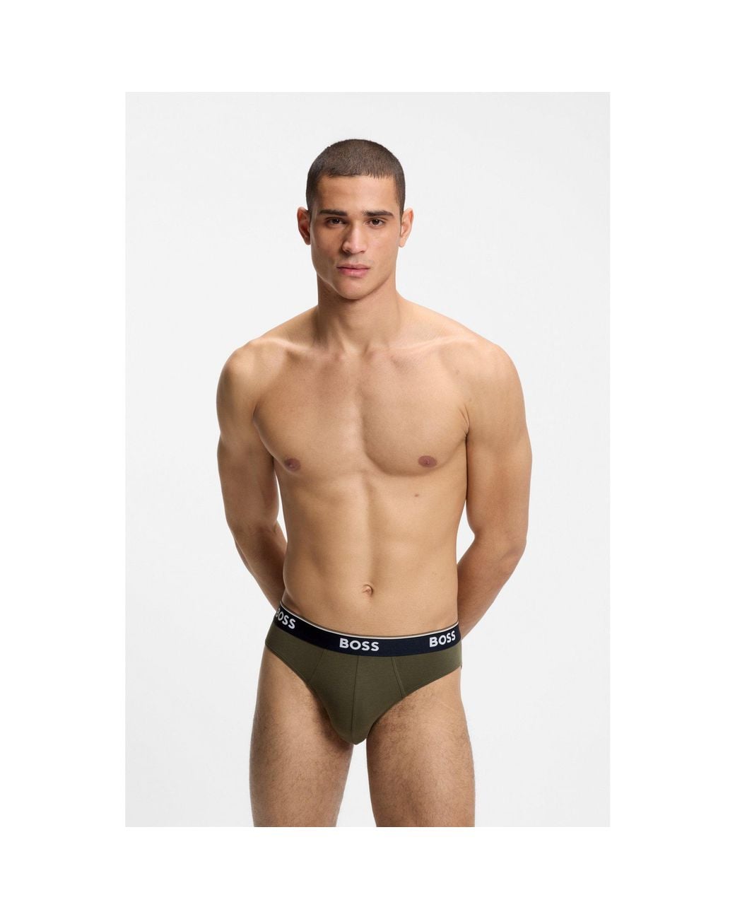 Boss Multicolor Three-Pack Of Logo-Waistband Briefs for men