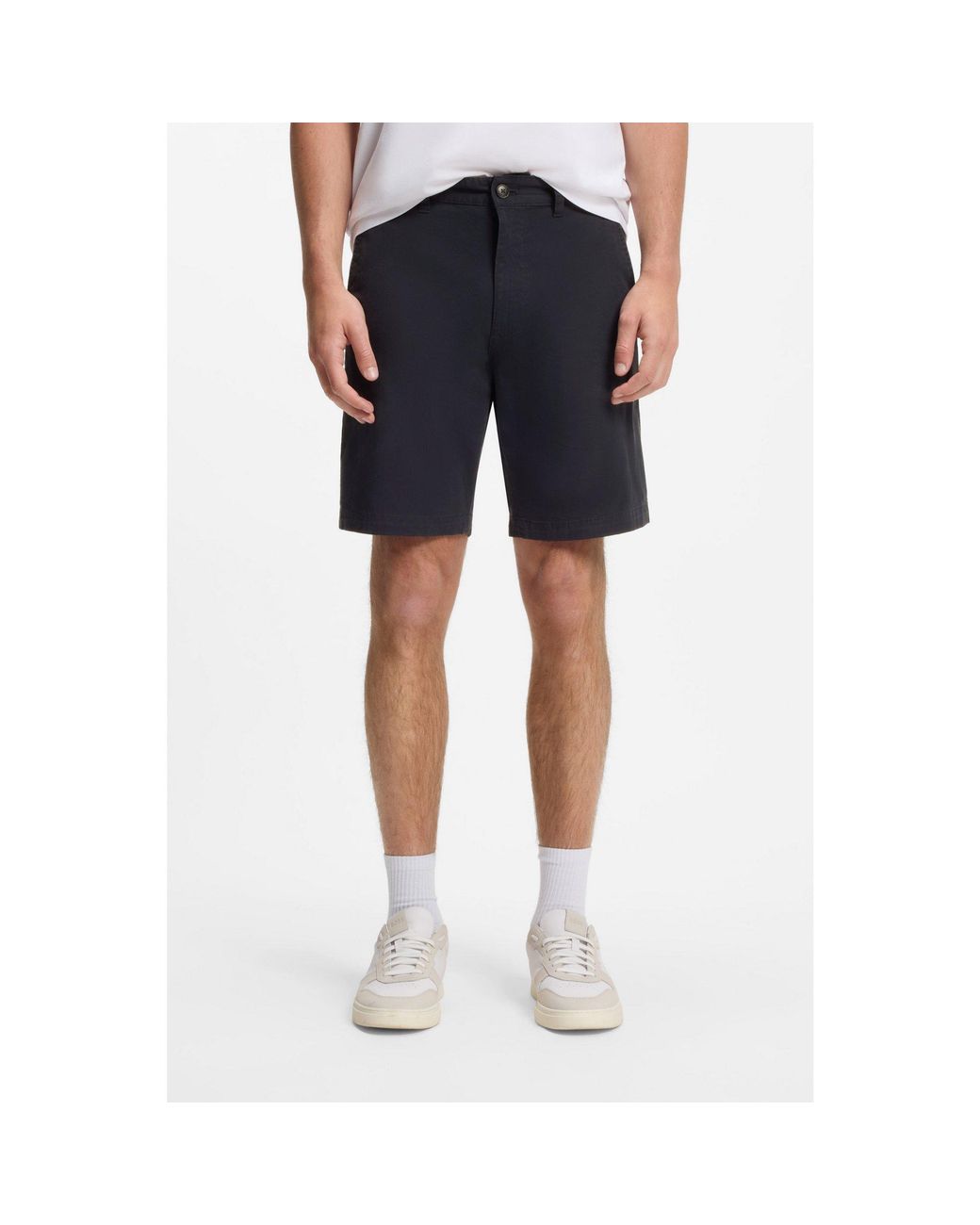 Boss Blue Slim-Fit Chino Shorts for men
