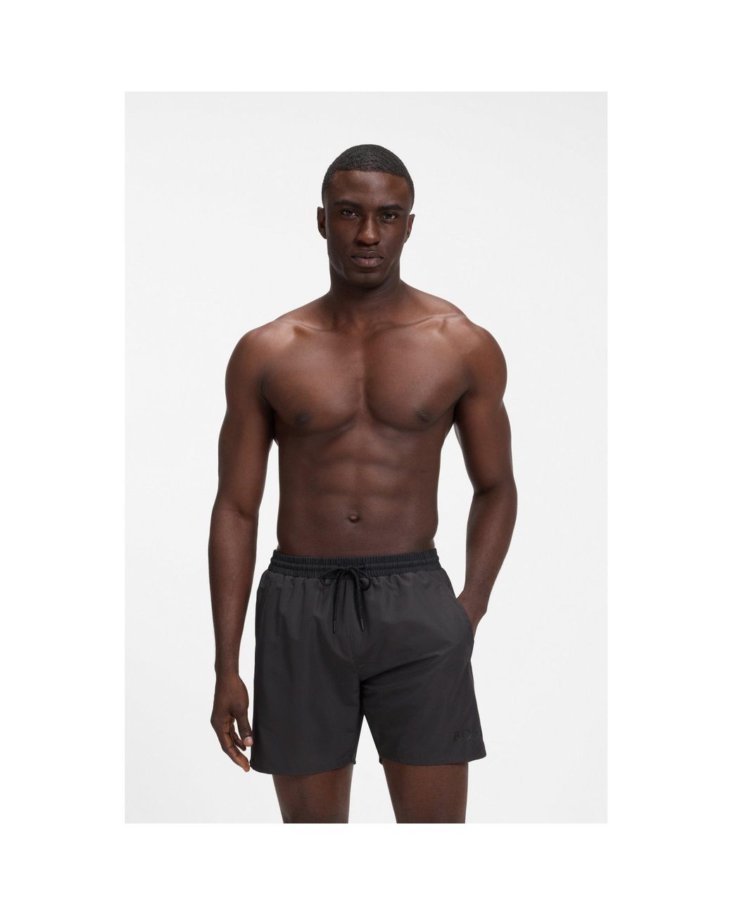 Boss Black Logo Swim Shorts for men