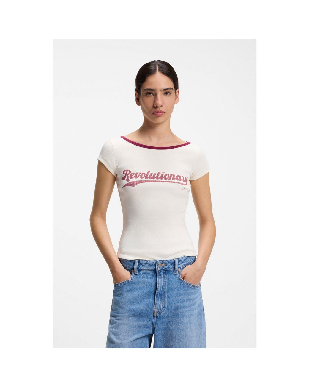 Boss White Slim-Fit T-Shirt