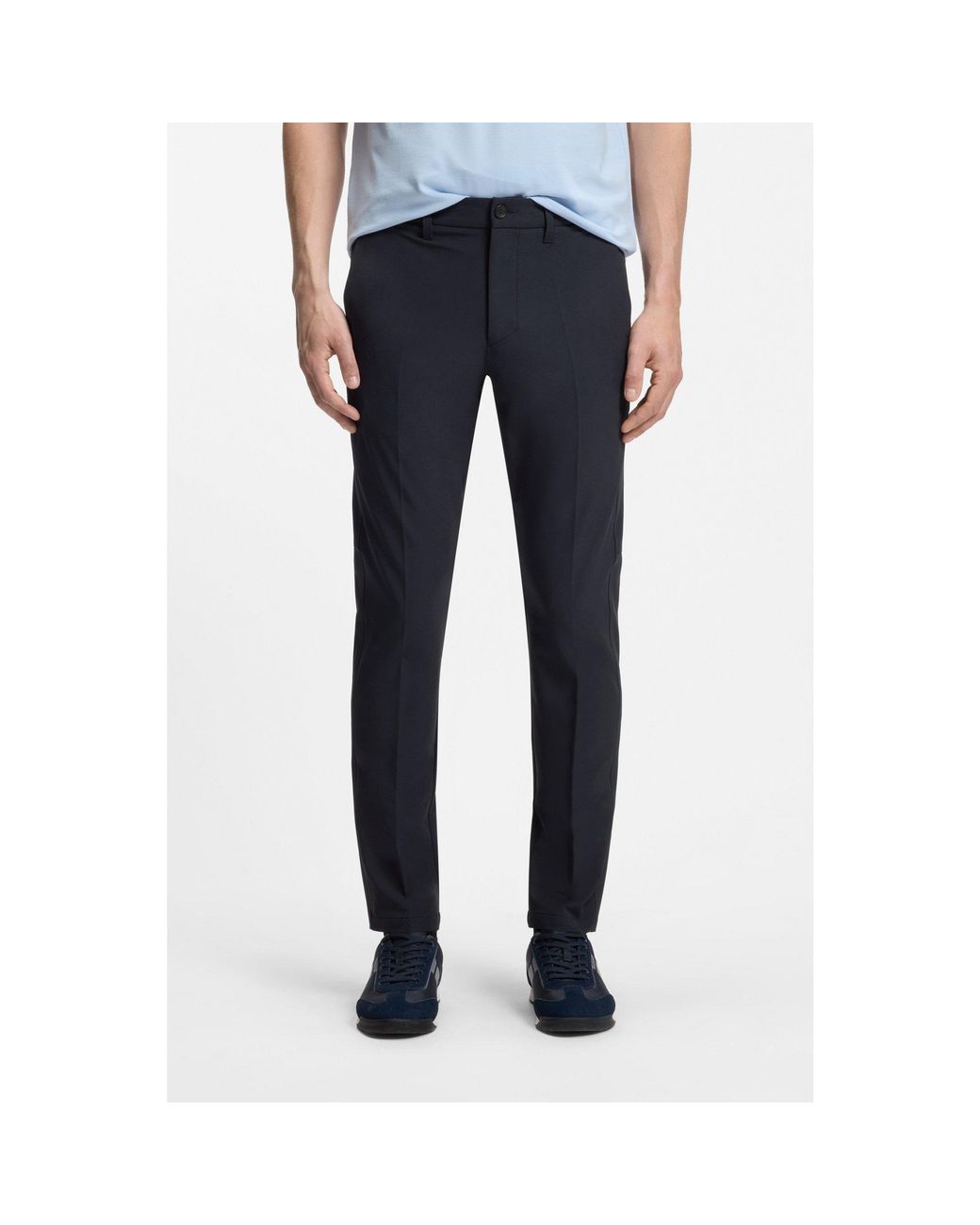 Boss Blue Slim-Fit Trousers for men