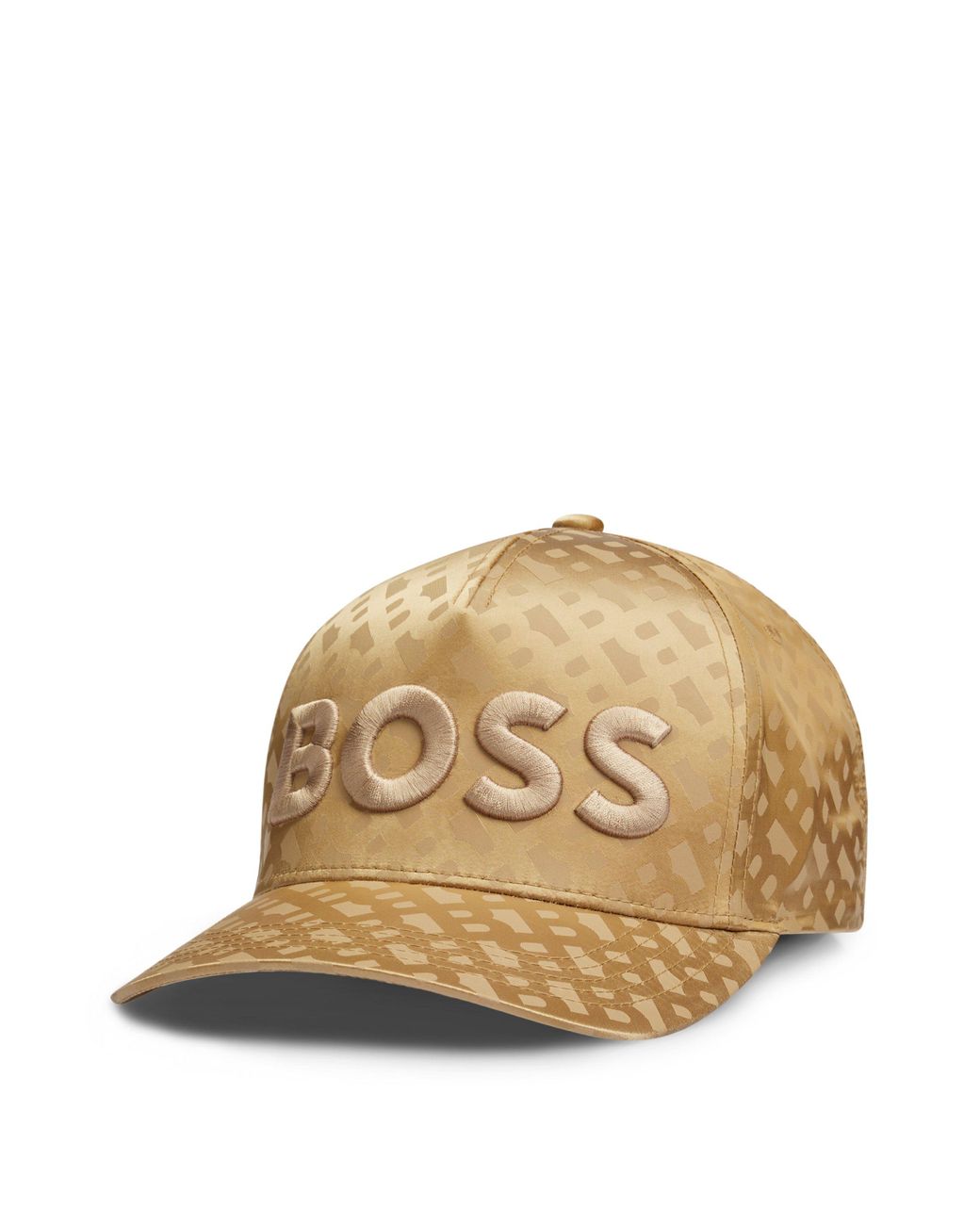 BOSS by HUGO BOSS Monogramjacquard Cap With Oversize Logo in Natural