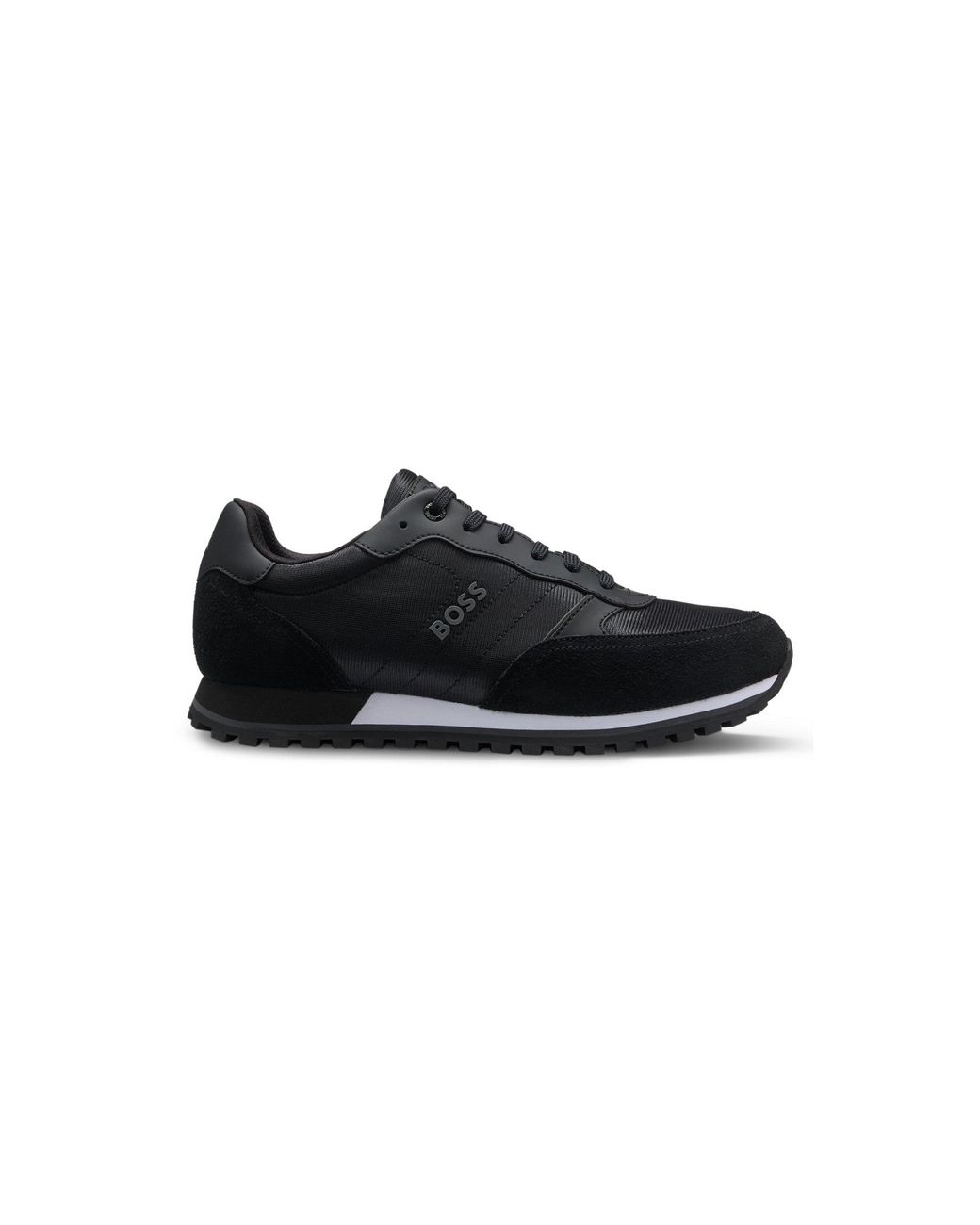 Boss Black Parkour L Running Style Trainers In Mixed Materials With Logo Details for men