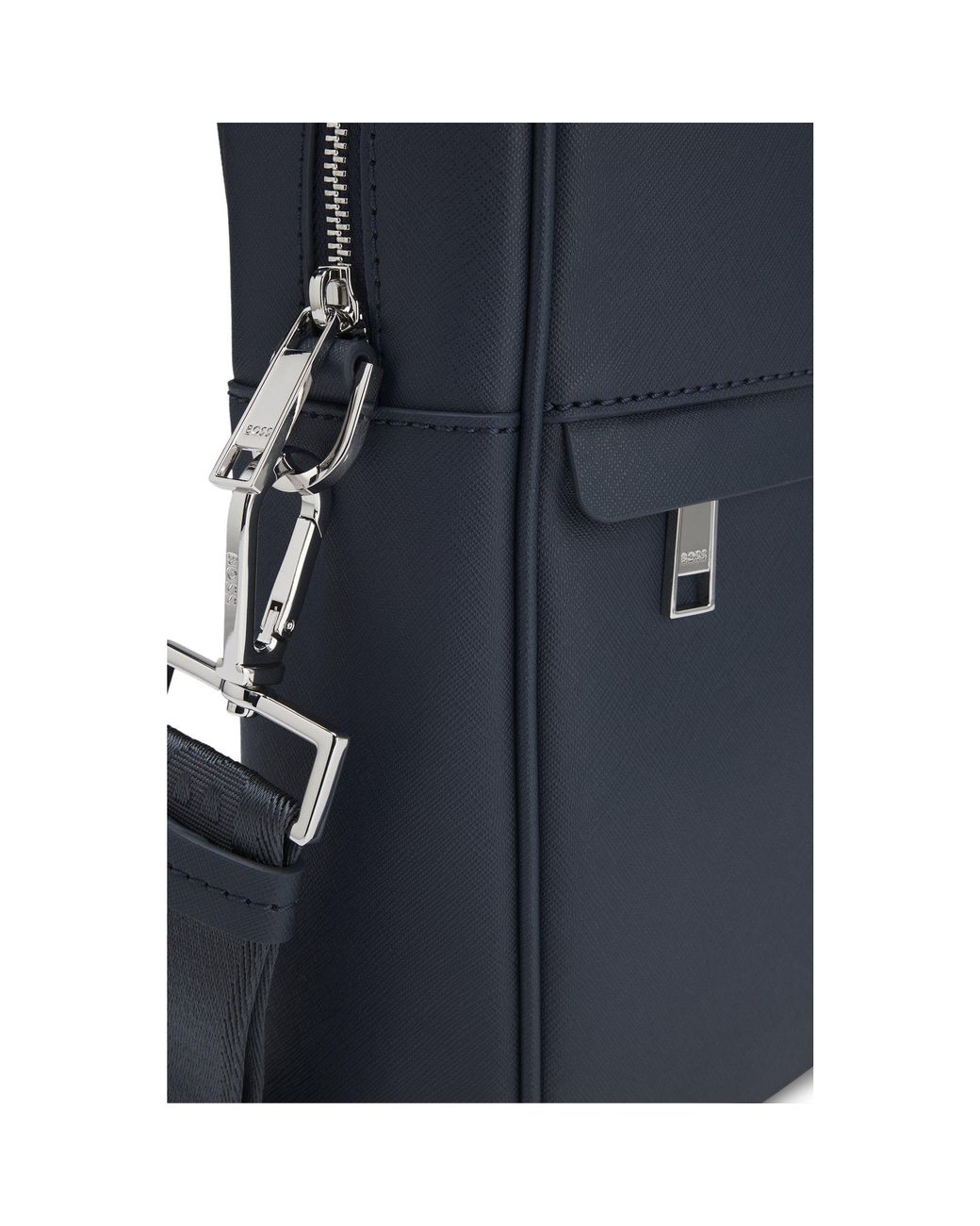 Boss Blue Versatile Document Case With Detachable Strap for men