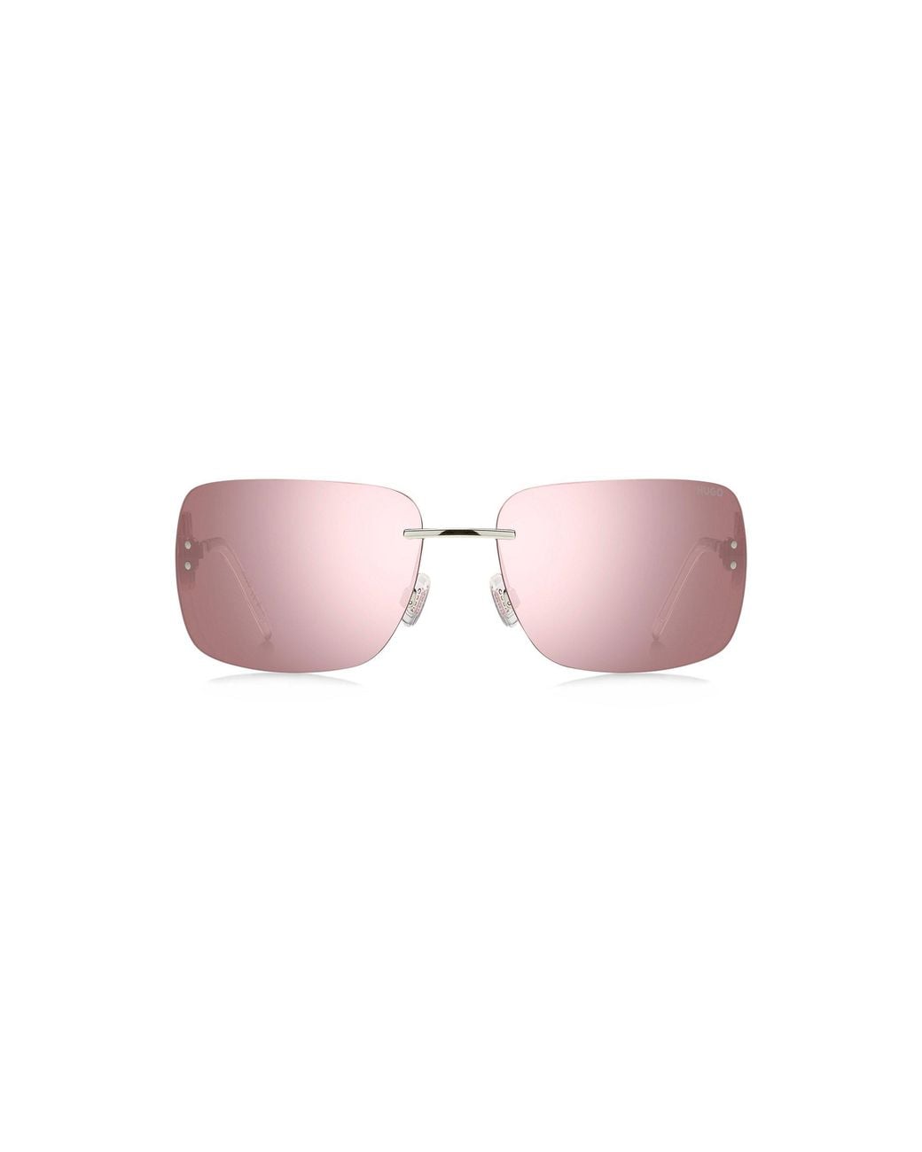 HUGO Pink Lens Sunglasses With Stacked-Logo Temples for men
