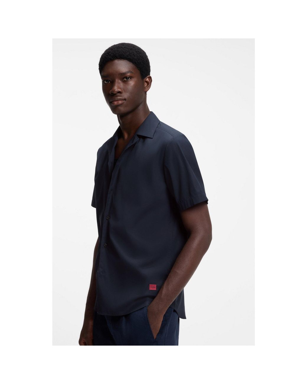 HUGO Blue Relaxed-Fit Shirt for men