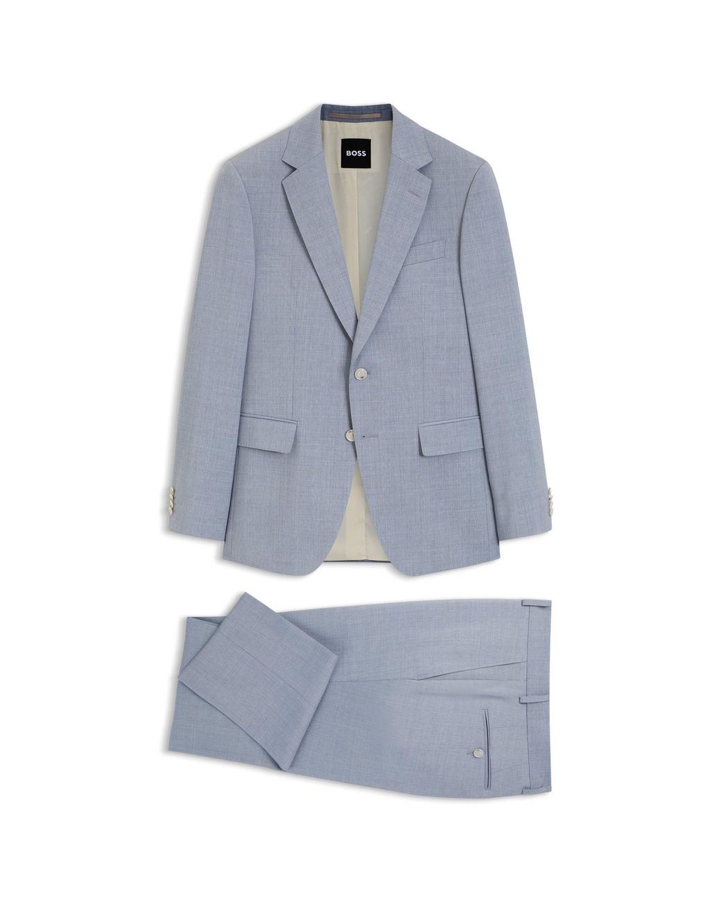 Boss Blue Two-Piece Slim-Fit Suit for men
