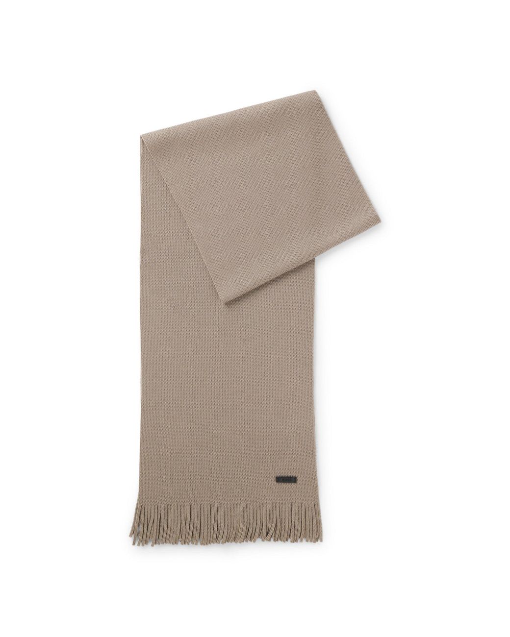 Boss Natural Knitted Scarf for men