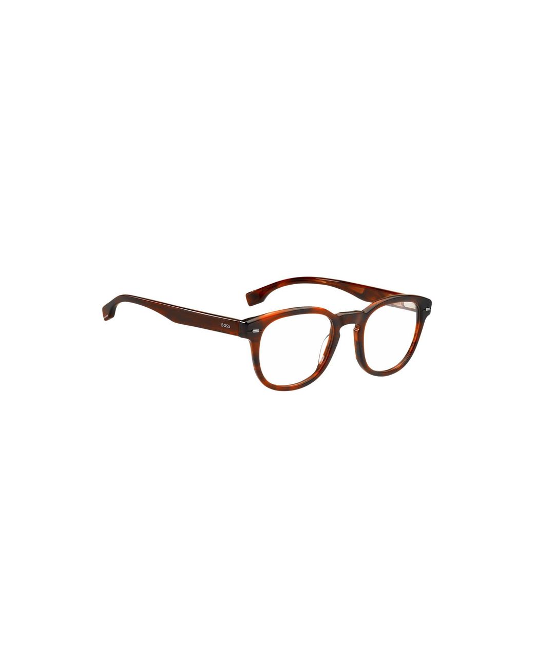 Boss Multicolor Havana-Acetate Optical Frames With Metal Rivets for men