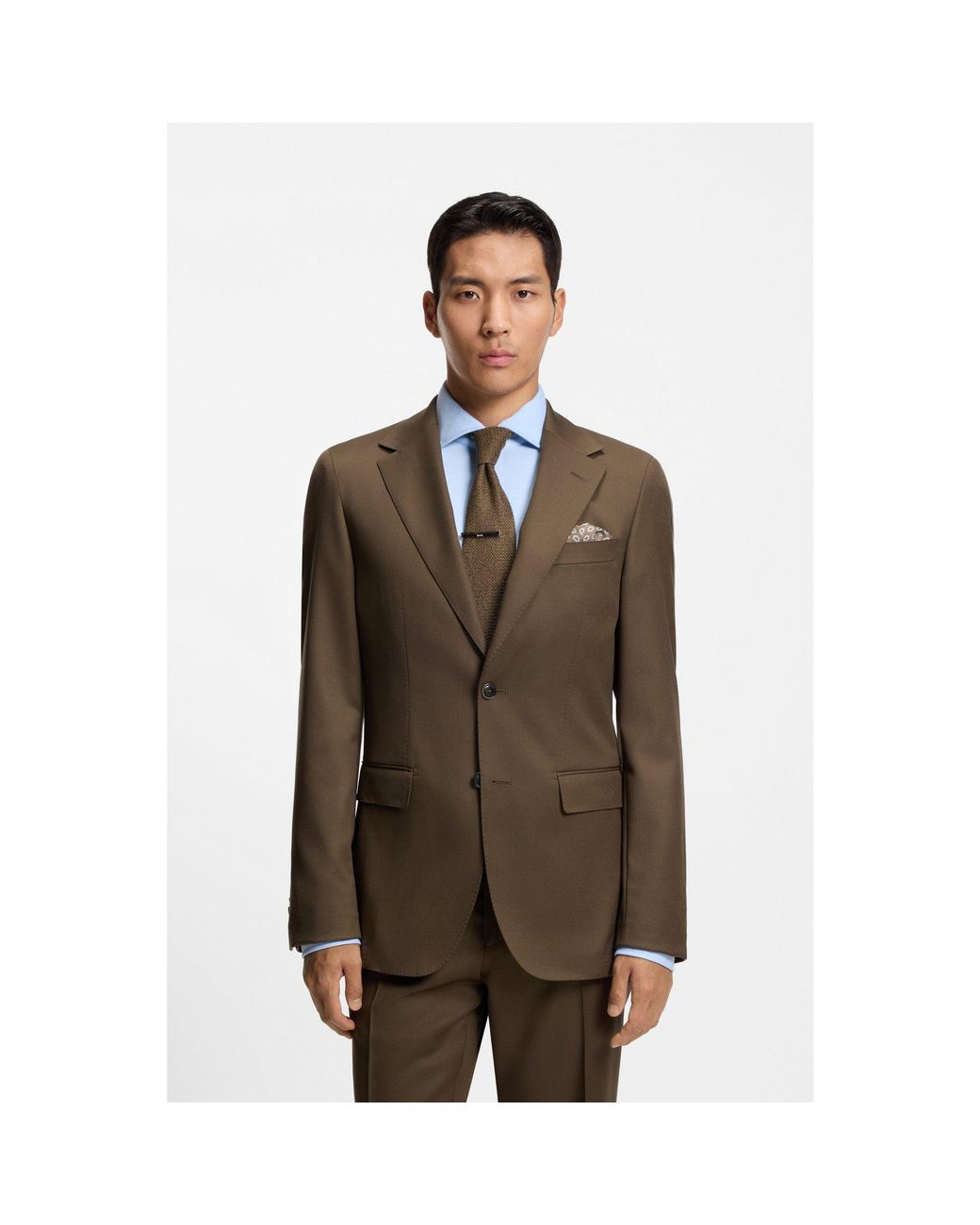 Boss Brown Regular-Fit Blazer for men