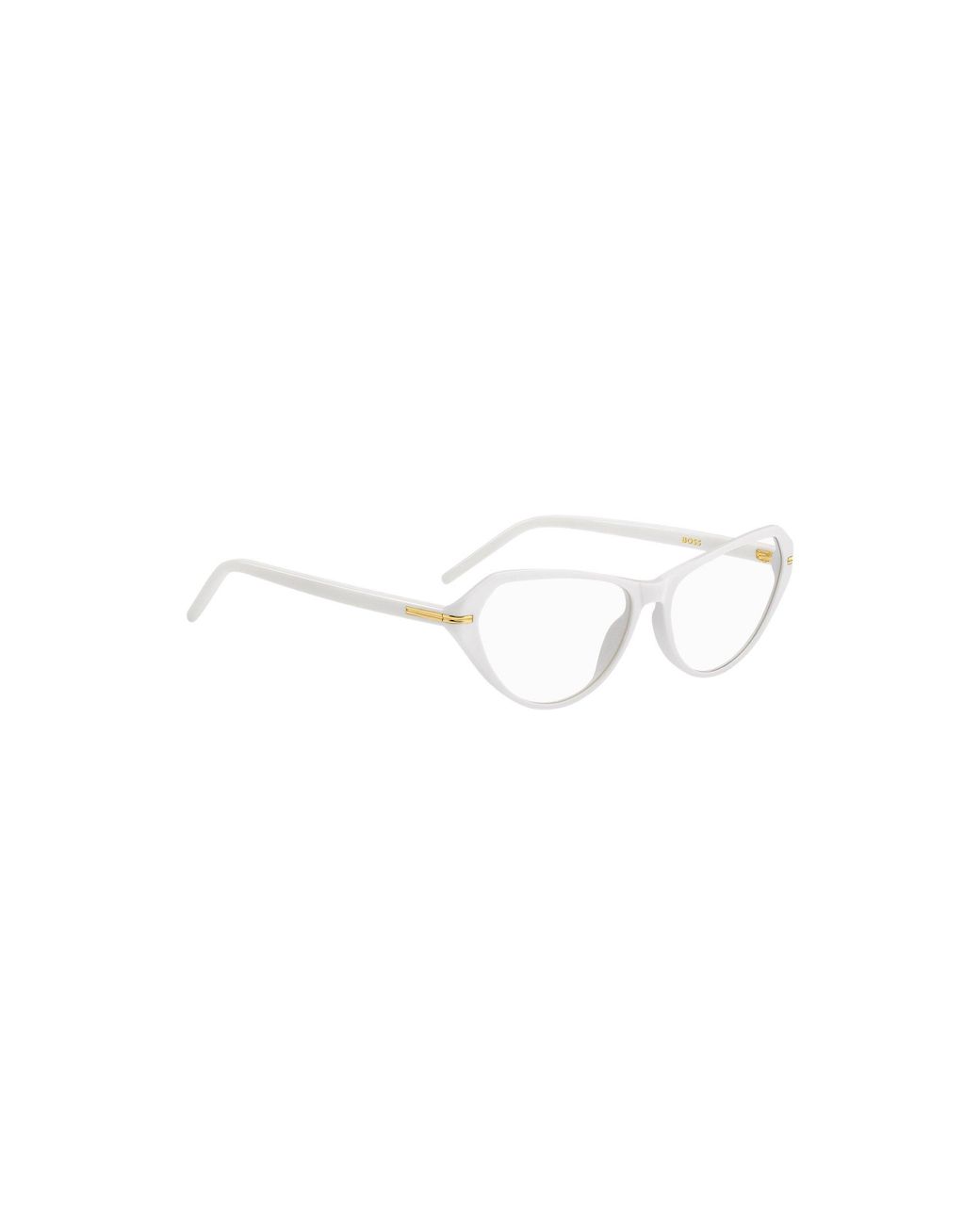 Boss White Acetate Optical Frames With-Tone Hardware
