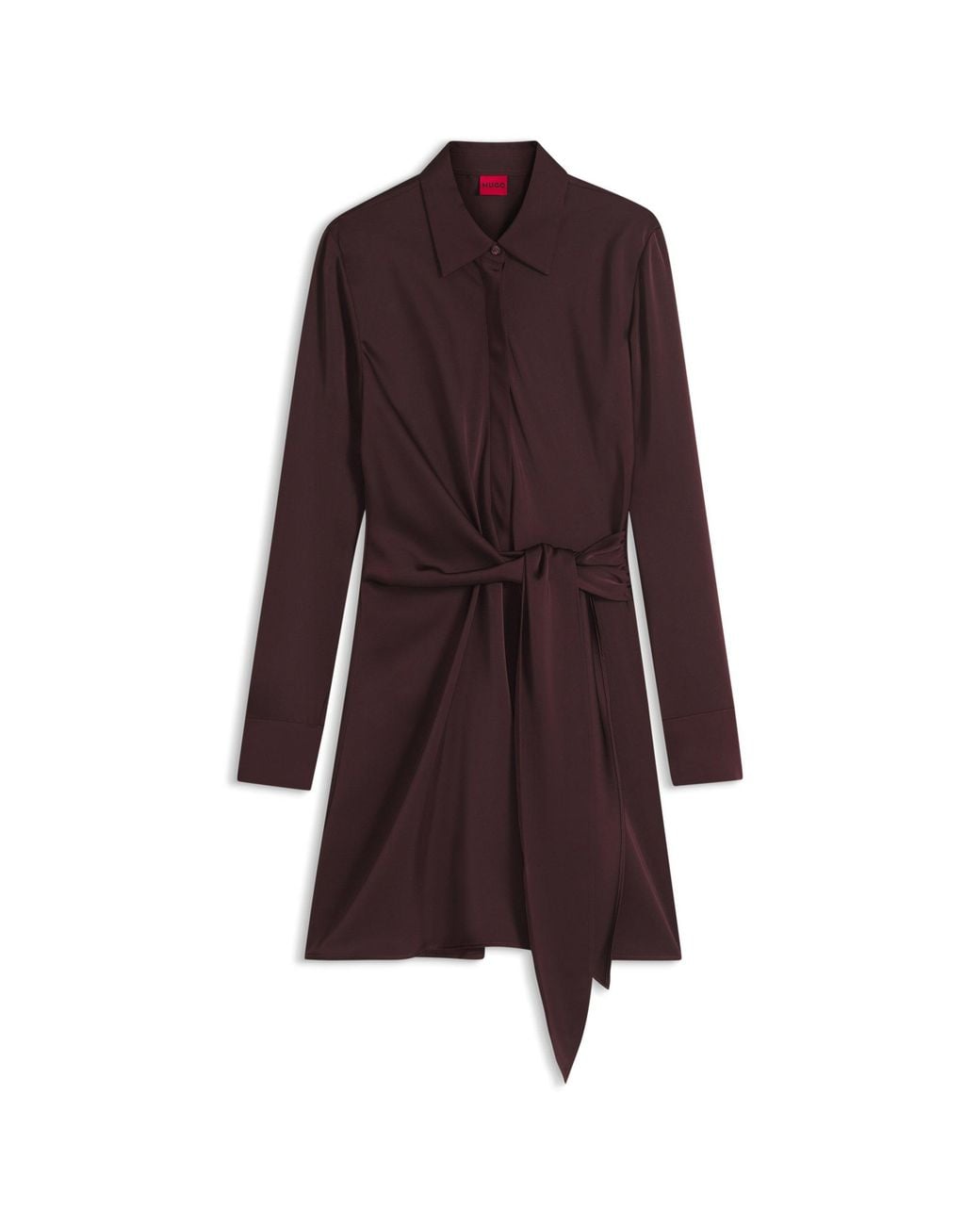 HUGO Purple Long-Sleeved Wrap Dress