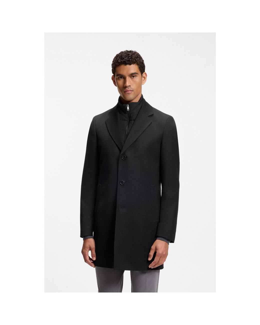 Boss Black Slim-Fit Coat for men