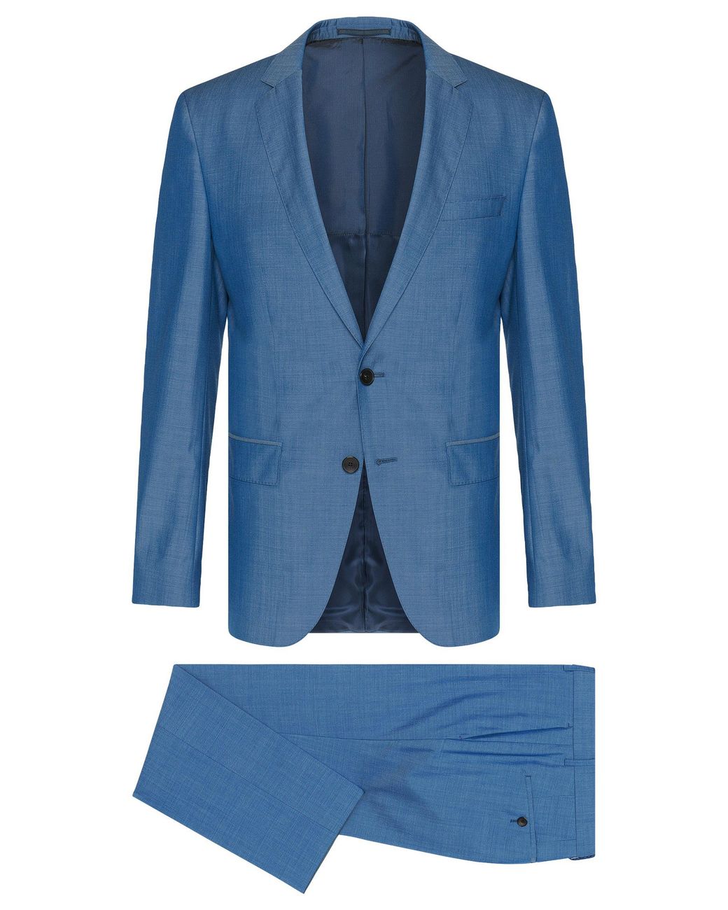 BOSS Italian Super 130 Virgin Wool Suit, Slim Fit | Huge/genius in Blue ...