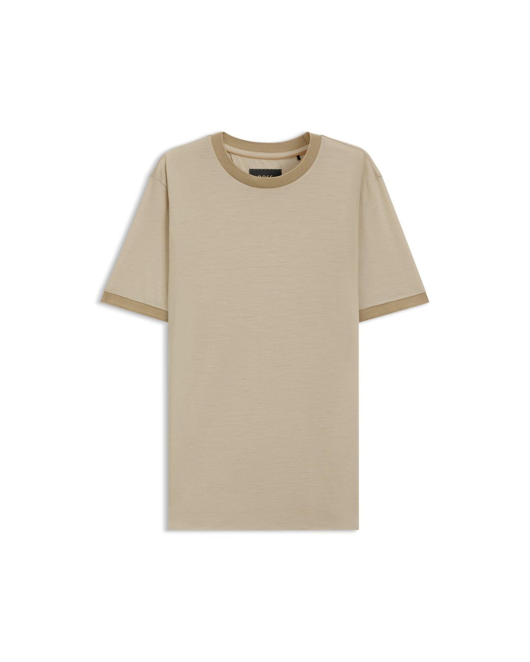 Boss Natural Luxe Travel Wool T-Shirt With Fk Collar for men