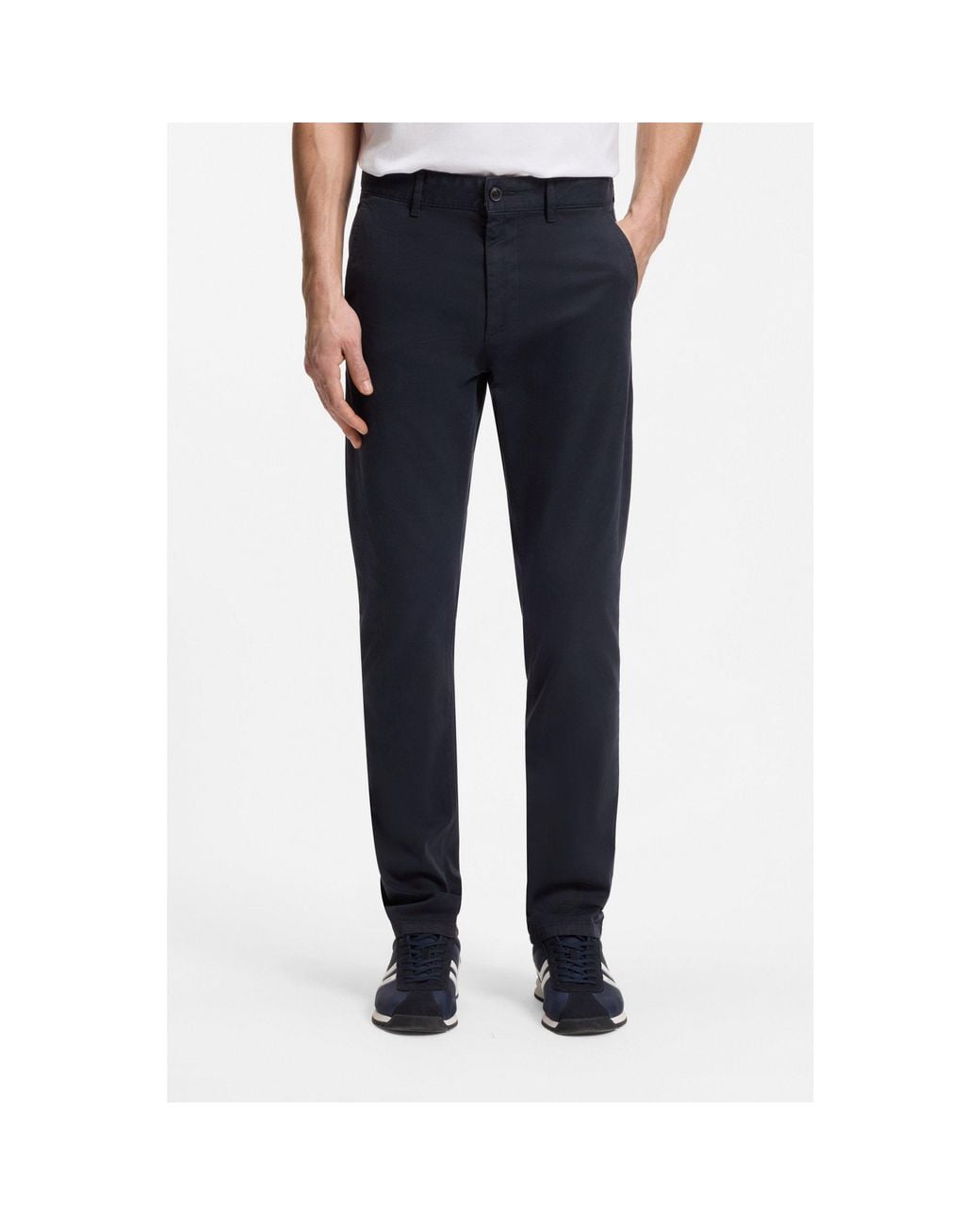 Boss Blue Slim-Fit Chinos for men
