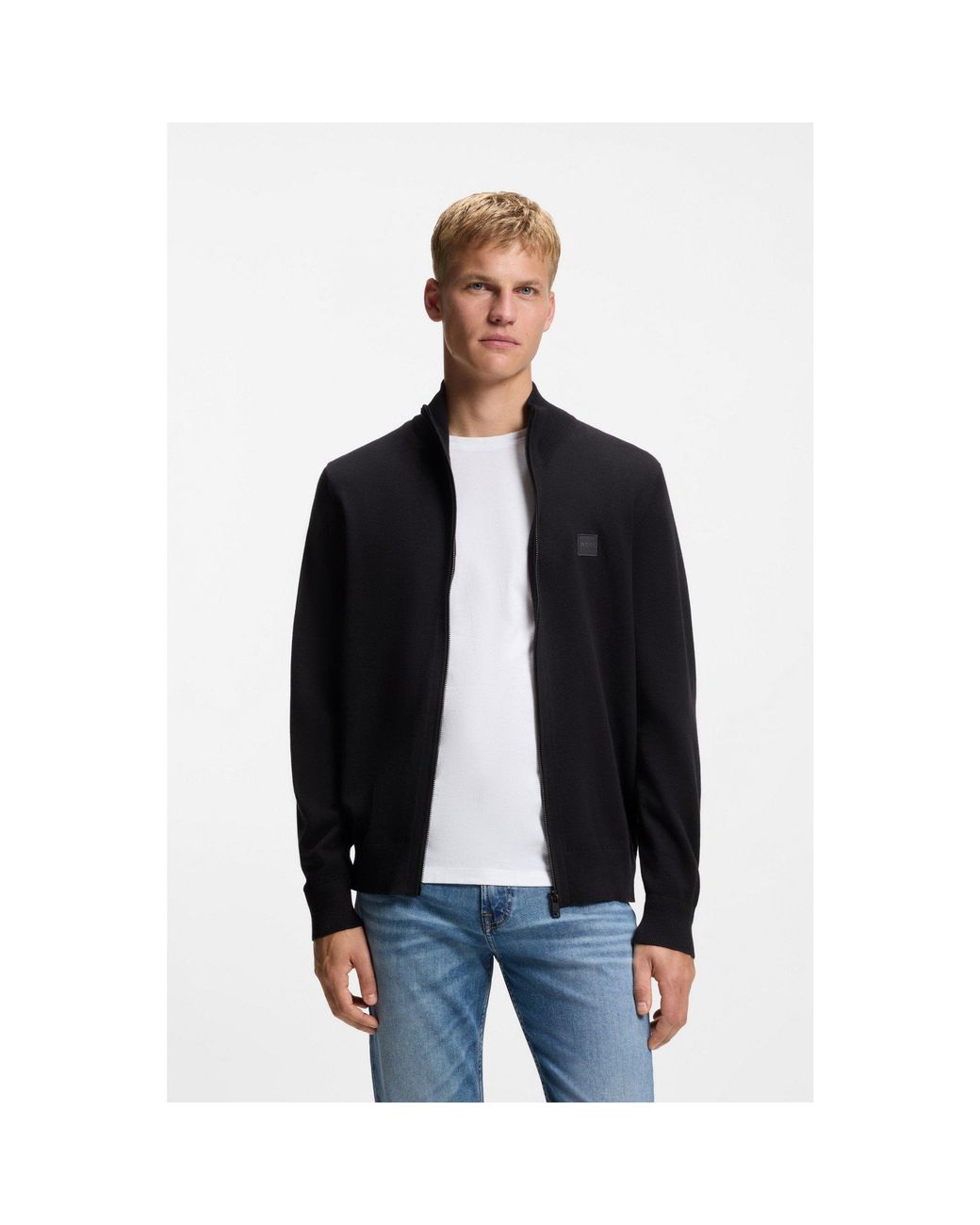 Boss Blue Knitted Jacket for men