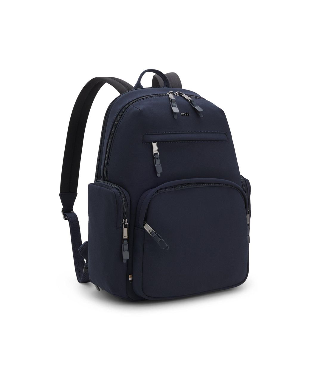 Boss Blue Backpack With Multiple Pockets for men