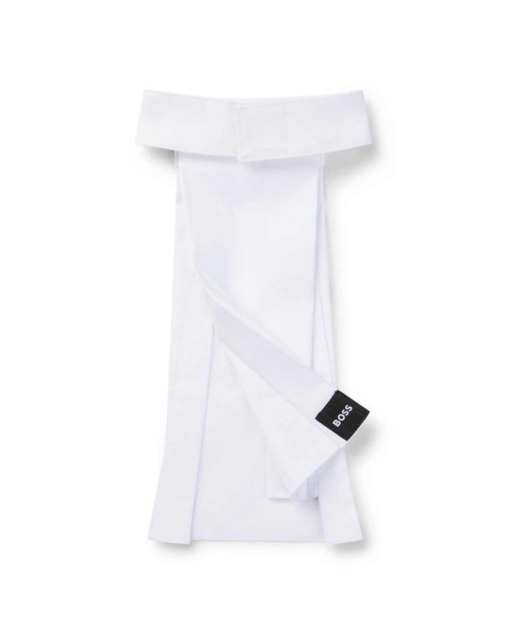 Boss White Equestrian One-Piece Plastron With Glitter Logo