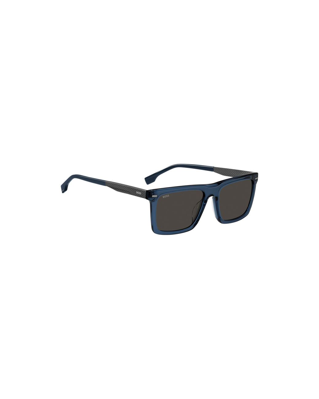 Boss Blue Acetate Sunglasses With Patterned Carbon-Fibre Temples for men