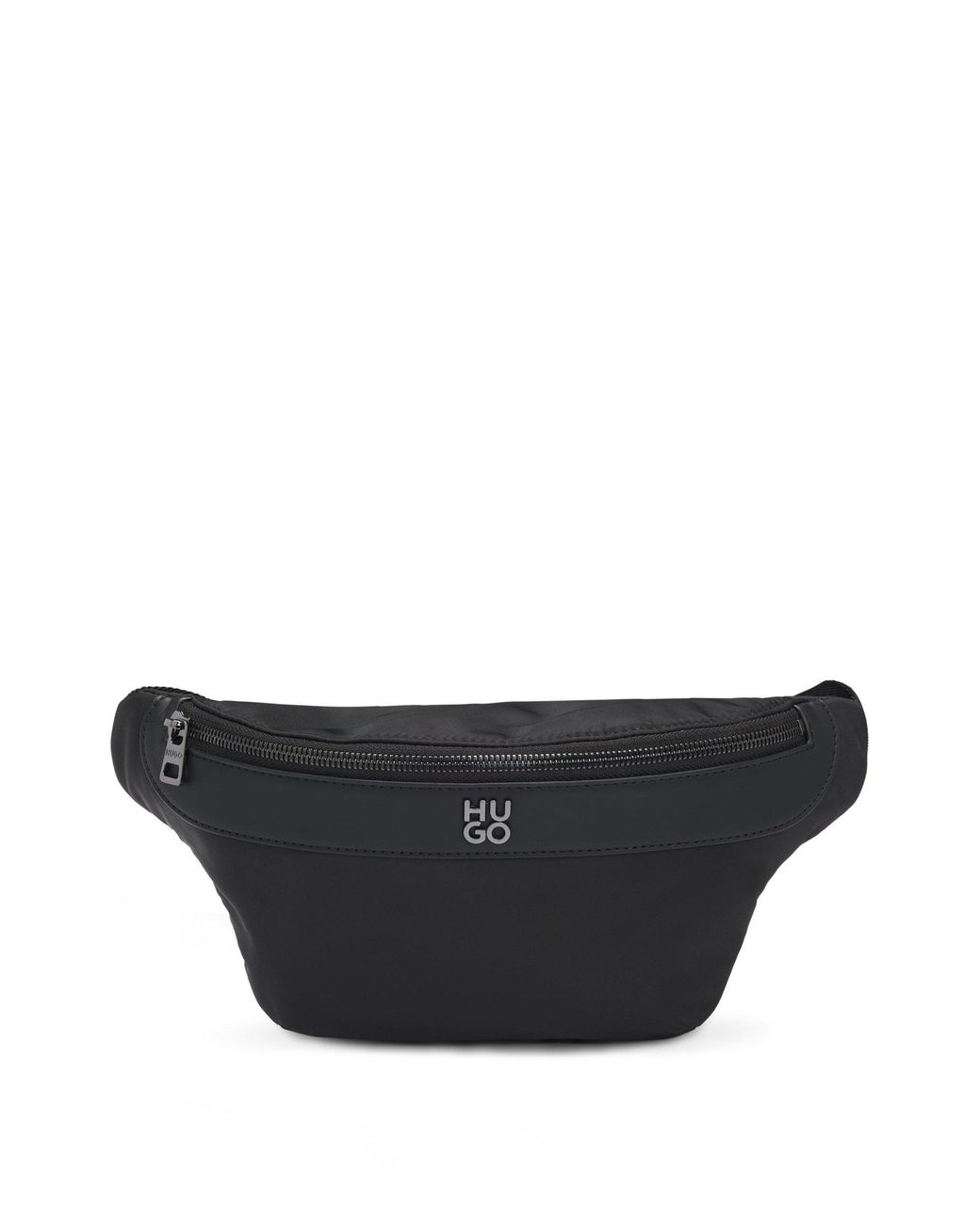 HUGO Heuptasje Van Keperstof Met Metalen Tweedelig Logo in het Black voor heren