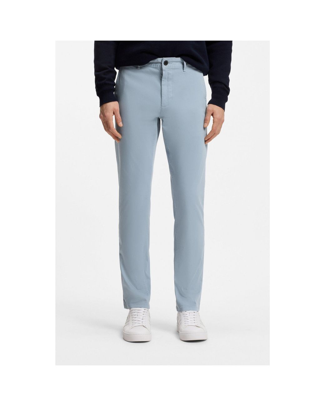 Boss Blue Slim-Fit Chinos for men