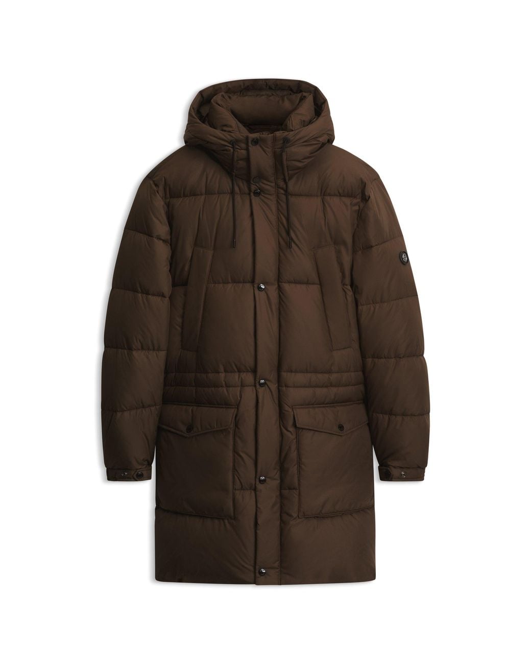 Boss Brown Padded Jacket With Water-Repellent Finish for men