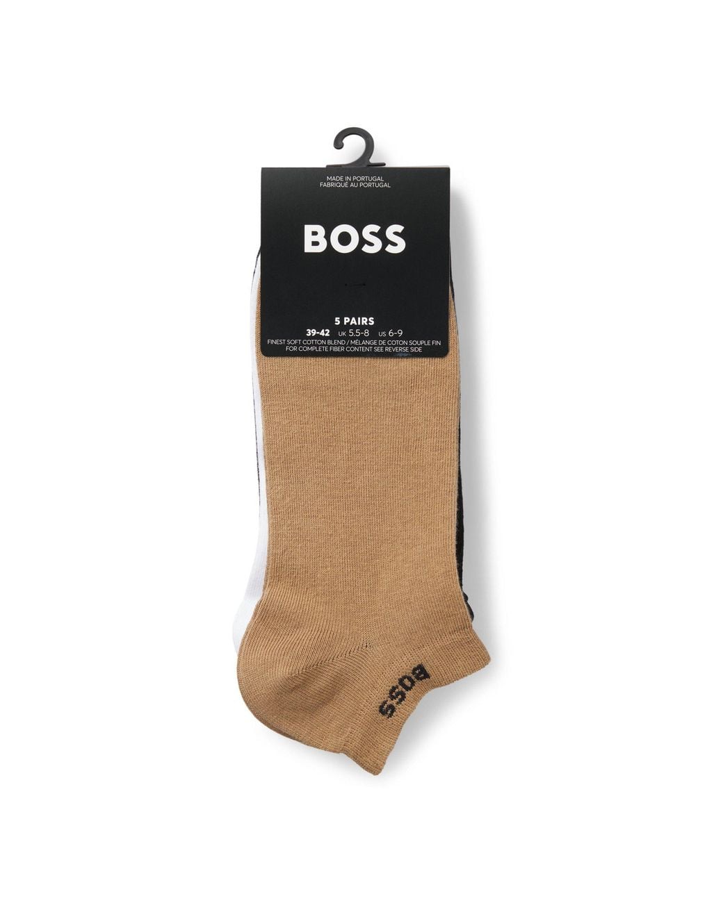 Boss Multicolor Five-Pack Cotton-Blend Ankle Socks for men