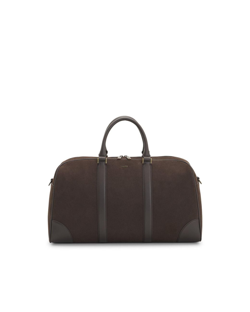 HUGO Brown Holdall With Detachable Shoulder Strap for men