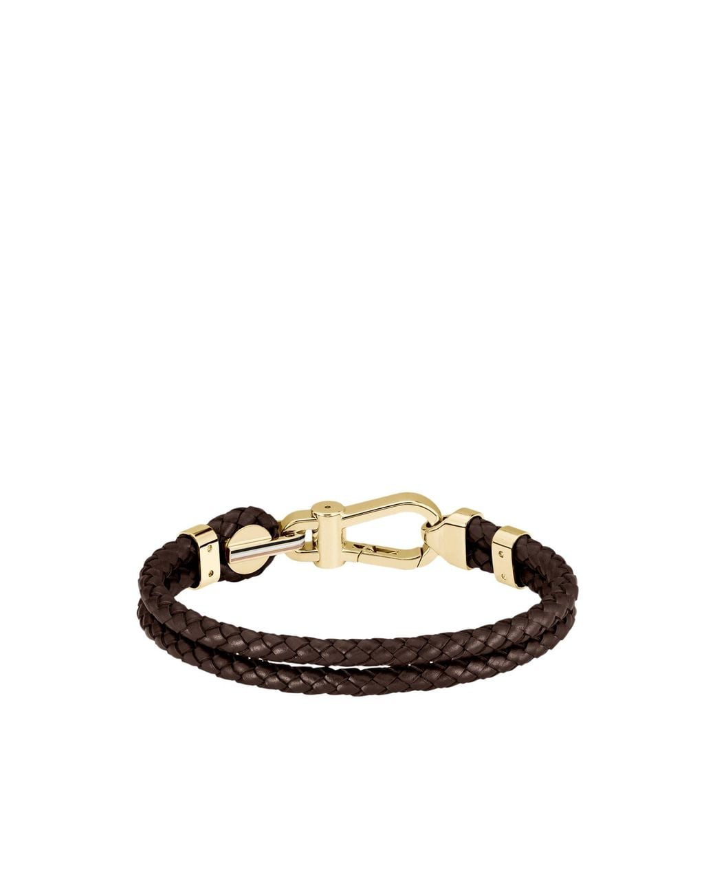 Boss Brown Carabiner-Closure Cuff for men