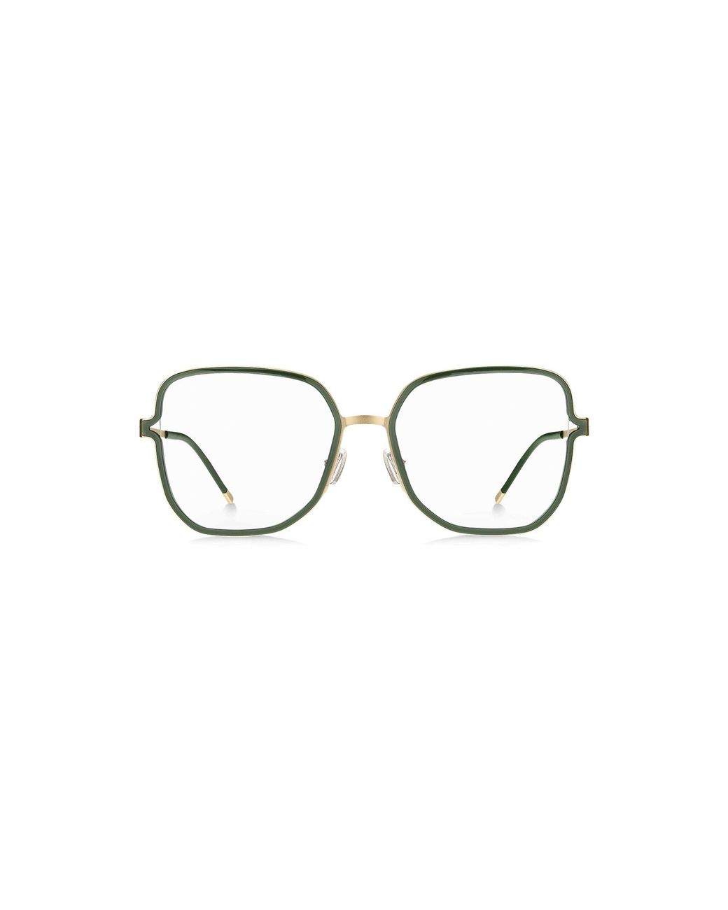 Boss Green Optical Frames With Forked Temples And Branded Chain