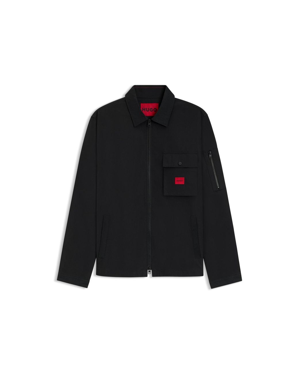 HUGO Blue S Overshirt Black L for men