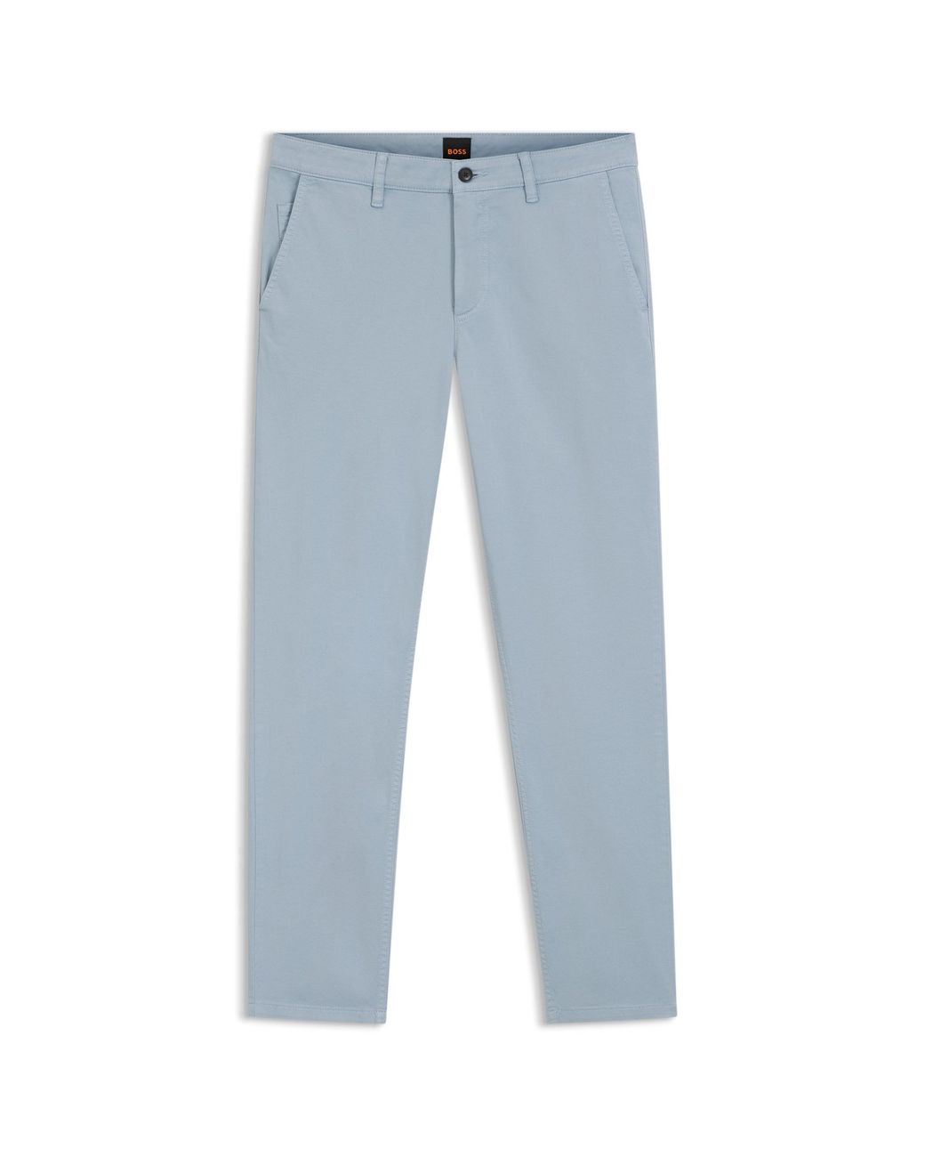 Boss Blue Tapered-Fit Chinos for men