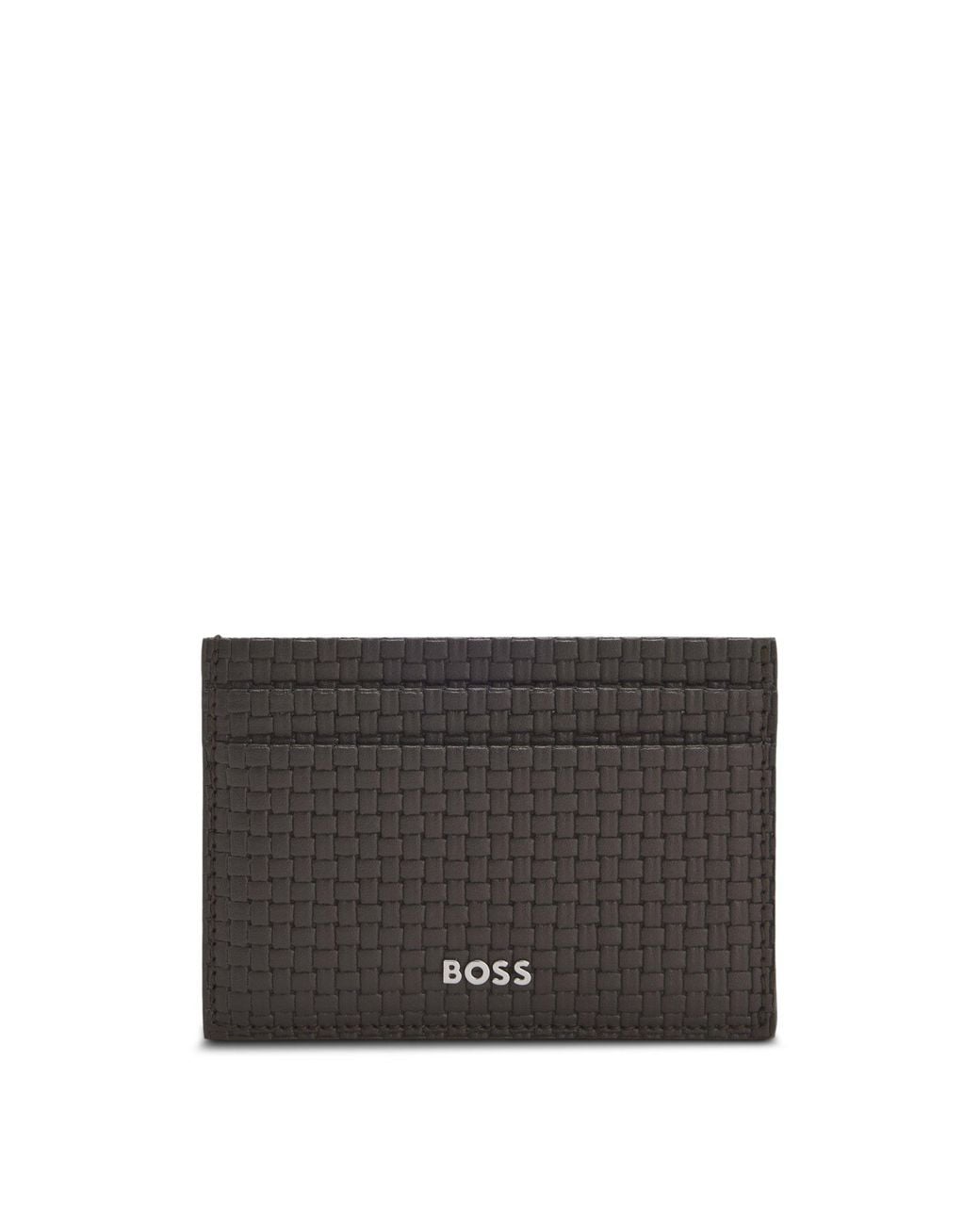 Boss Geldbörse Mit Webmuster in Gray für Herren