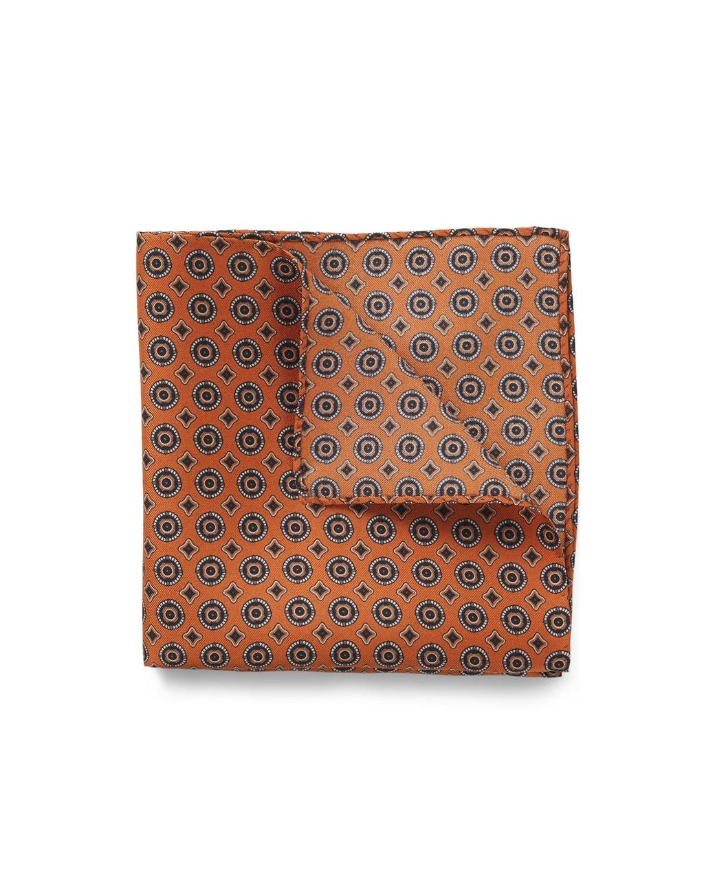 Boss Brown Silk Pocket Square for men