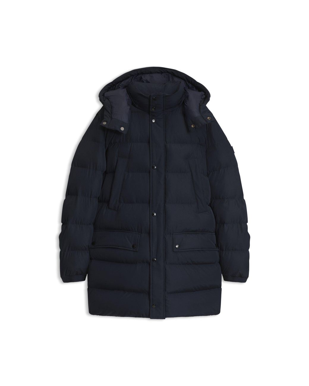 Boss Blue Long-Length Padded Jacket for men