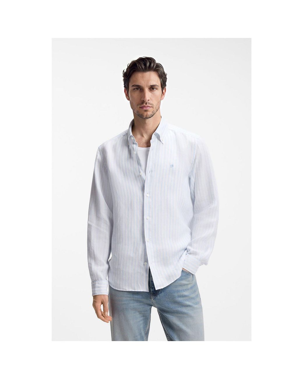 Boss White Regular-Fit Shirt for men