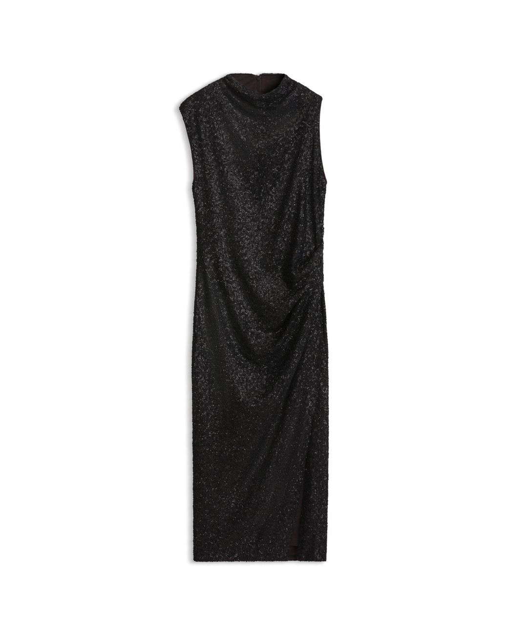 Boss White Asymmetric Sequinned Dress