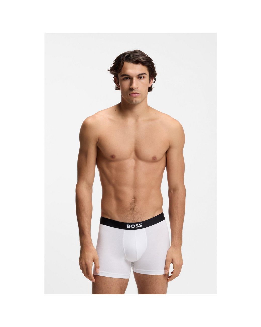 Boss Black One Three-Pack Stretch-Cotton Boxer Briefs for men