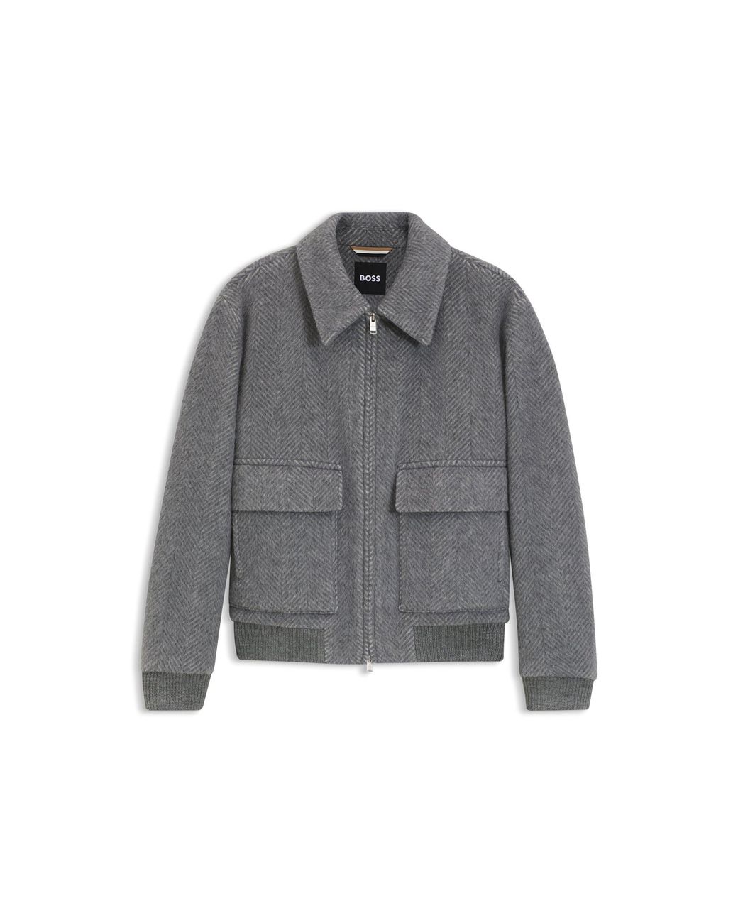 Boss Gray Relaxed-Fit Jacket for men