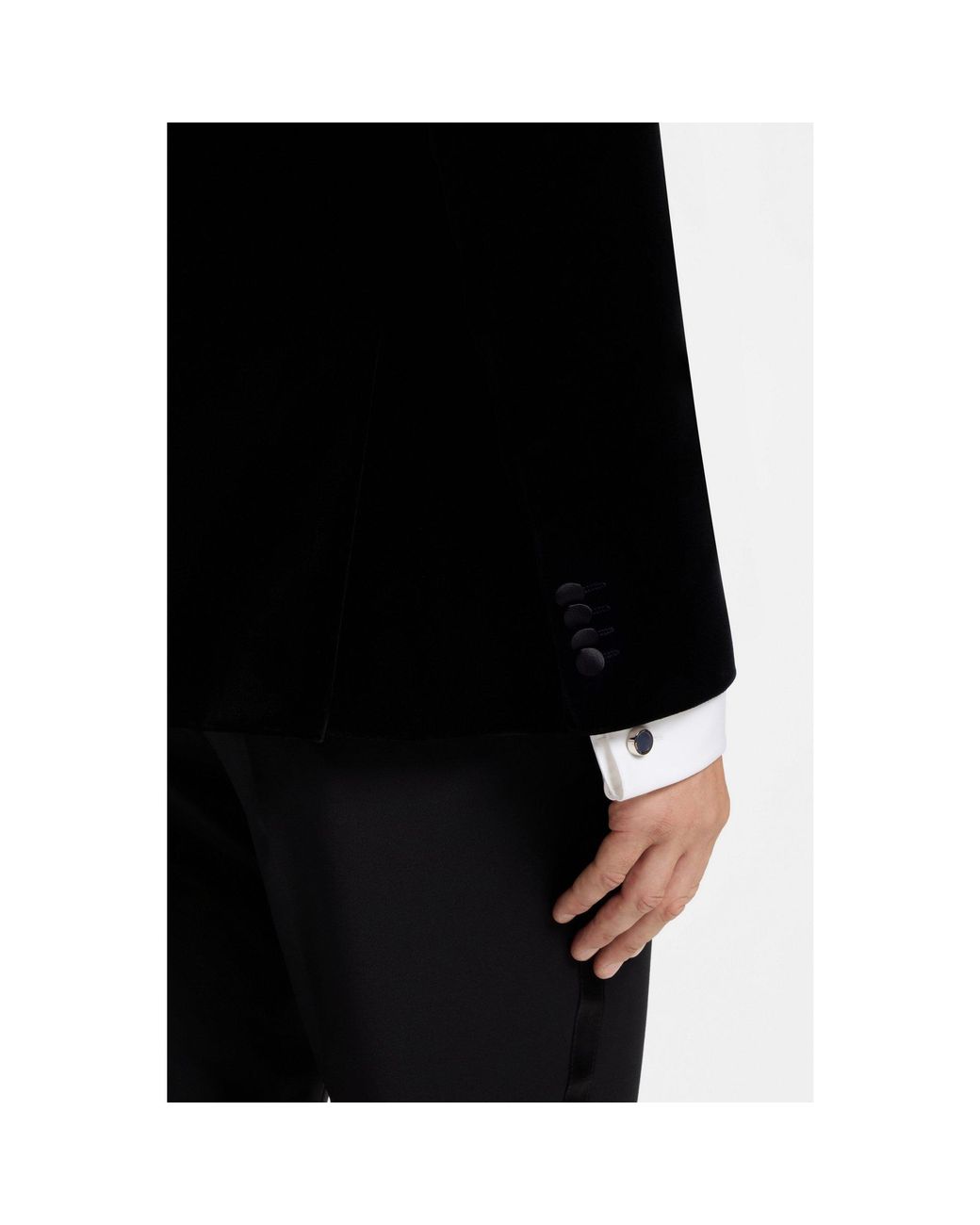 Boss White Brass Cufflinks for men