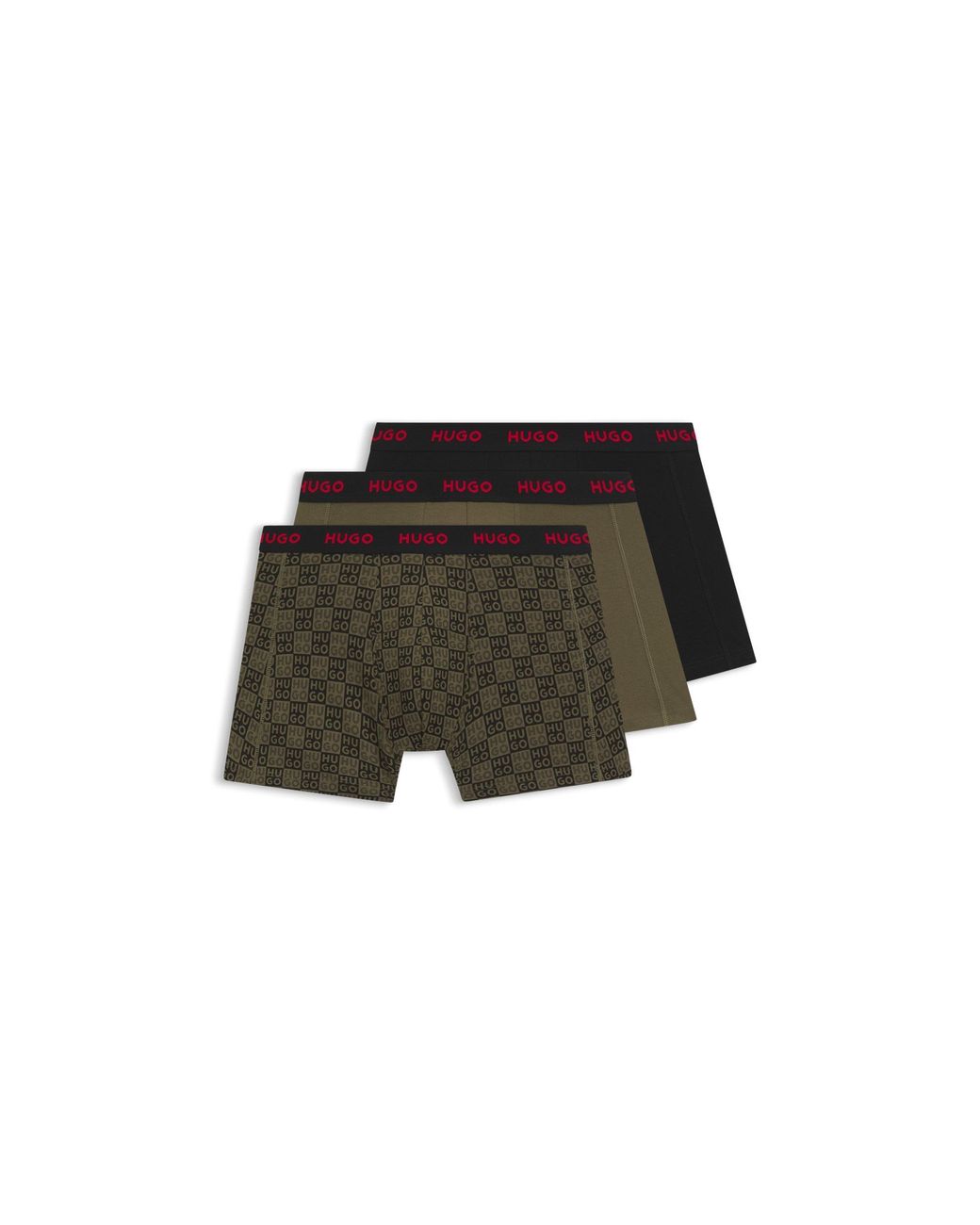 HUGO Green 3-Pack Boxer Briefs for men