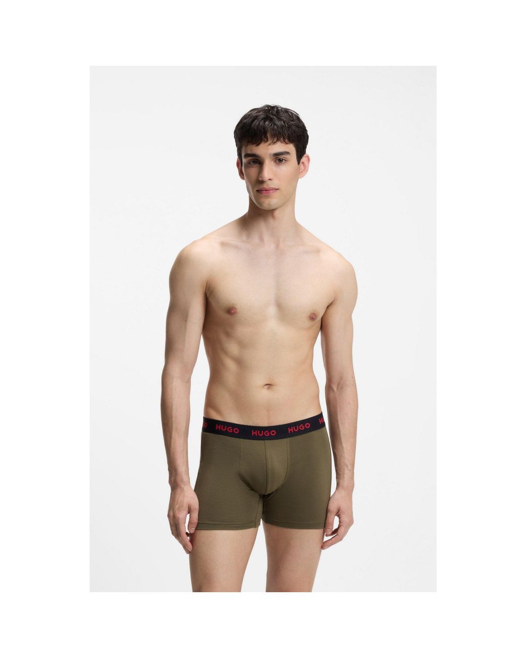HUGO Green 3-Pack Boxer Briefs for men