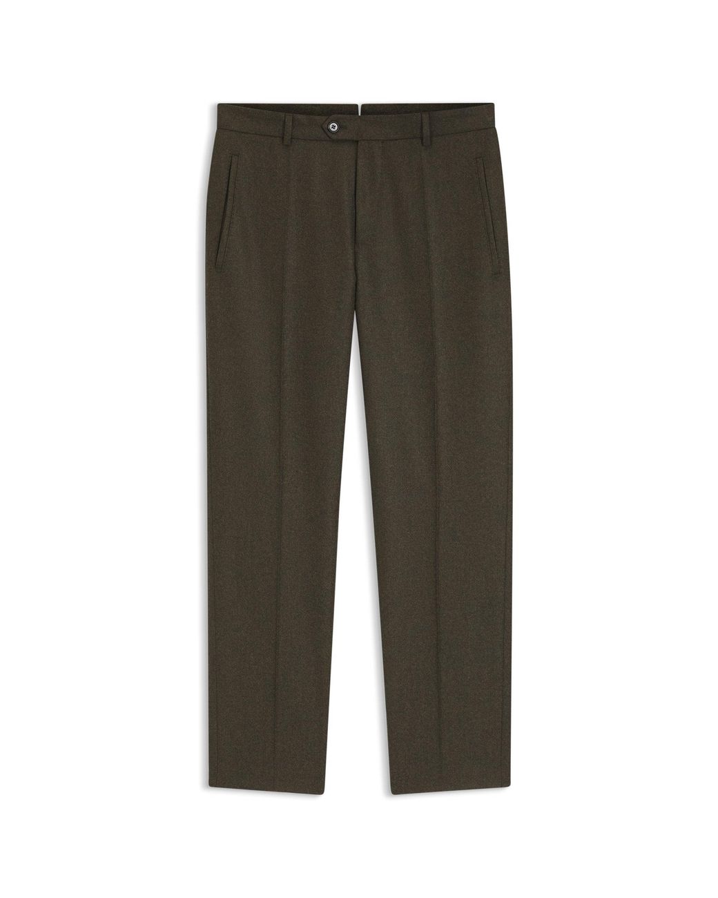 Boss Gray Italian Wool Regular-Fit Trousers With Cashmere for men